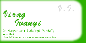 virag ivanyi business card